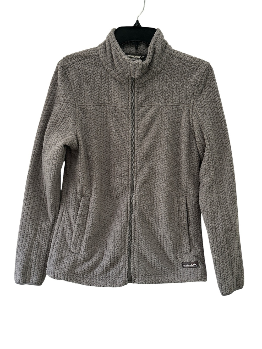 Avalanche Hawthorn Cabled Fleece Jacket NEW Gray Small